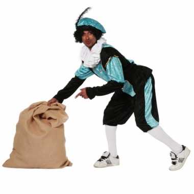 Blauw zwarte pieten carnavalspak budget