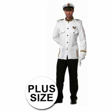 Carnavalspak grote maten kapiteinspak heren