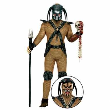 Carnavalspak monster pak met masker voor heren