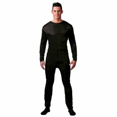 Ondercarnavalspak verkleed suit zwart voor mannen