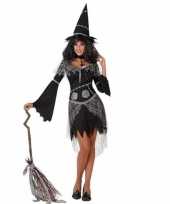Carnavalspak heksenjurk zwart voor dames