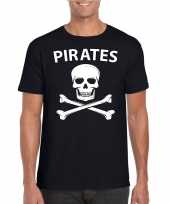 Carnavalspak piraten shirt zwart heren