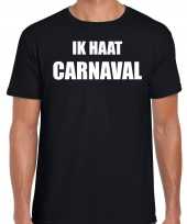 Ik haat carnaval verkleed t shirt carnavalspak zwart voor heren