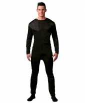 Ondercarnavalspak verkleed suit zwart voor mannen