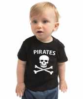 Piraten carnavalspak shirt zwart voor peuters