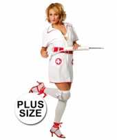 Plus size verpleegster carnavalspak