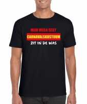 Sexy carnavalspak zit in de was heren t shirt zwart